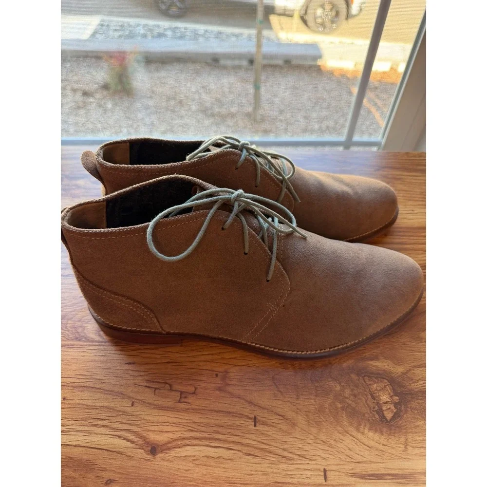 J Shoes Men's Taupe Brown Suede Monarch Plus Chukka Boots Sz US 10.5